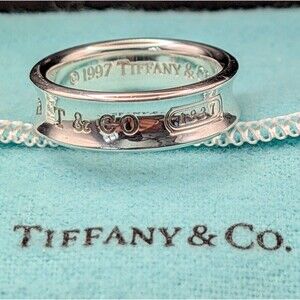 Tiffany & Co. 1837 Wide Band Ring • Sterling Silver • Size 10 • 8.45g